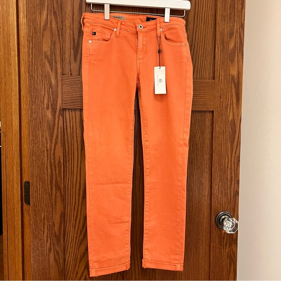 Adriano Goldschmied Stilt Roll-Up Papaya Jeans 27 NWT - Picture 4 of 13